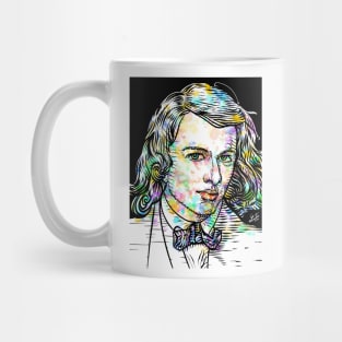 DANTE GABRIEL ROSSETTI watercolor and ink portrait Mug